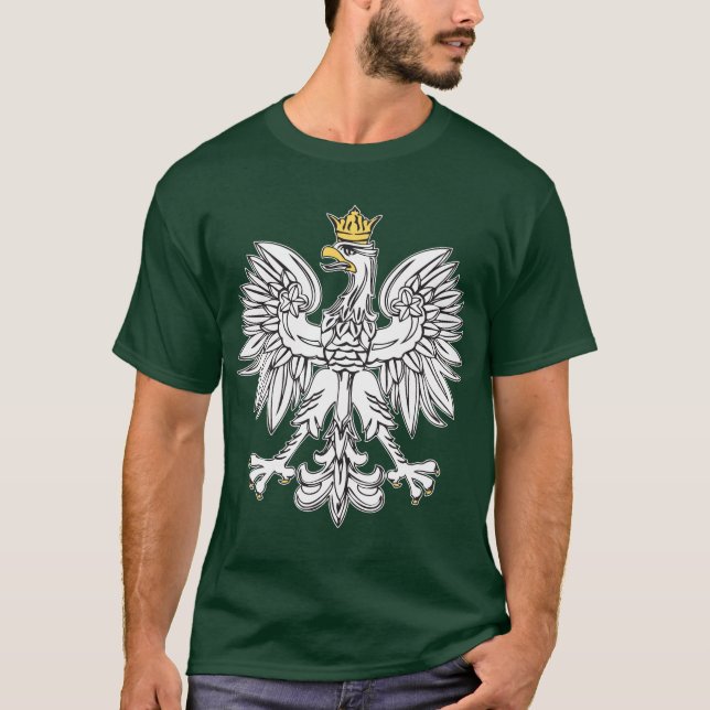 Camiseta Eagle polaco con la corona del oro (Anverso)