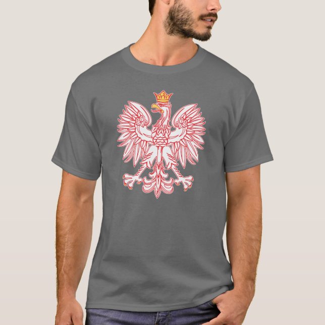 Camiseta Eagle polaco resumido en rojo (Anverso)