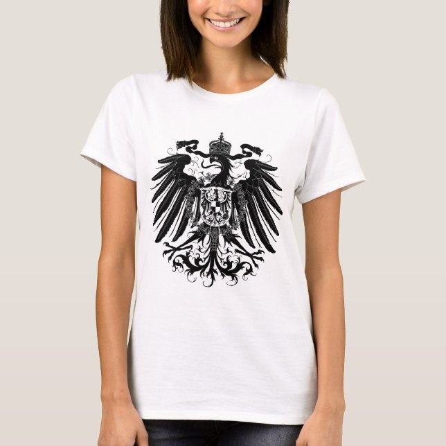 Camiseta Eagle prusiano negro (Anverso)