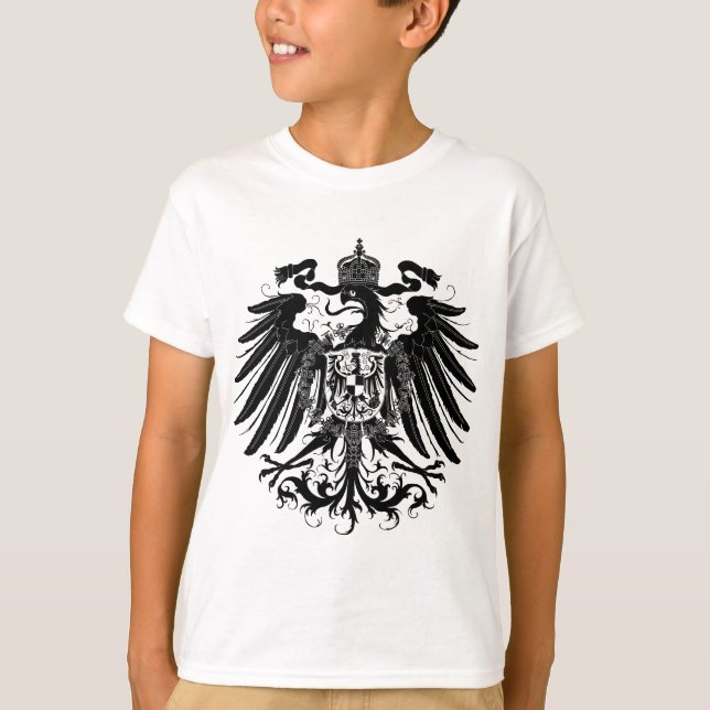 Camiseta Eagle prusiano negro (Anverso)