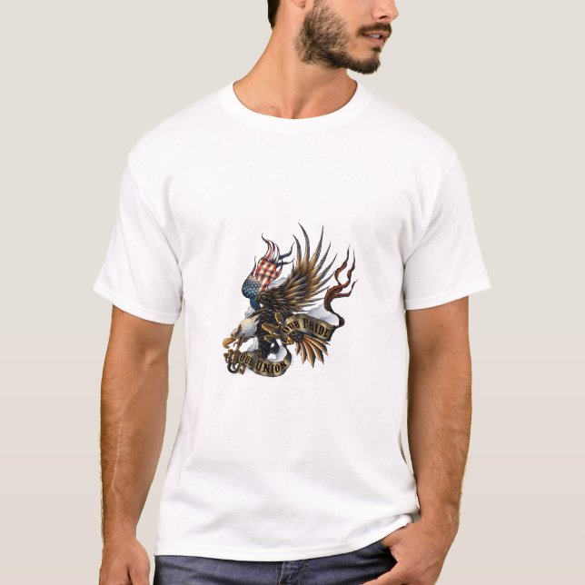 Camiseta Eagle Spirit USA - Estadounidense audaz y (Anverso)