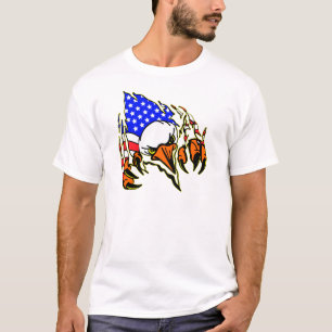 Camiseta Eagle Tearout con el tatuaje de la bandera