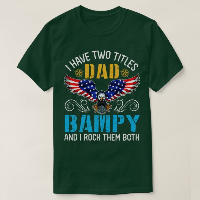 Camiseta Eagle Tengo Dos Títulos Papá Y Bampy Y Rocío (Diseño del anverso)