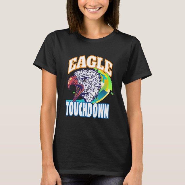 Camiseta Eagle touchdown football game season (Anverso)