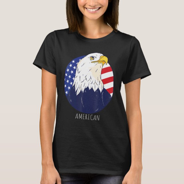 Camiseta Eagle Usa 4 De Julio Gráfico Patriótico Estadounid (Anverso)