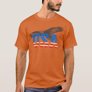 Camiseta Eagle USA Vintage Grunge Freedom