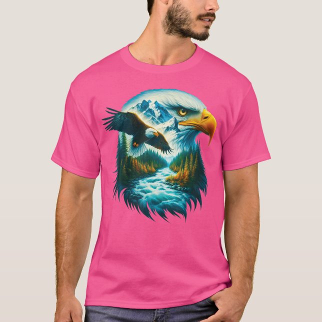 Camiseta Eagle Wildlife Senderismo Naturaleza Montañas Al A (Anverso)