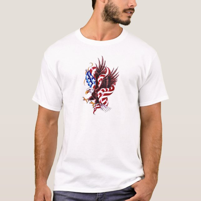 Camiseta Eagle y estilo del ilustracion del tatuaje de la (Anverso)