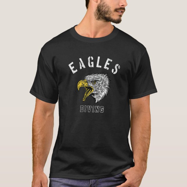 Camiseta Eagles Diving School Spirit Team Mascot Game Night (Anverso)