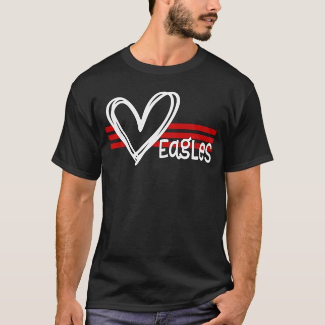 Camiseta Eagles Orgullo Equipos Escuela Espíritu Deportes C (Anverso)