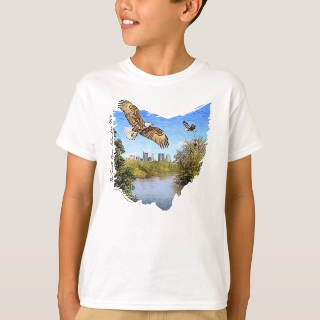 Camiseta Eagles Scioto River Columbus Ohio Boys T-Shirt (Anverso)