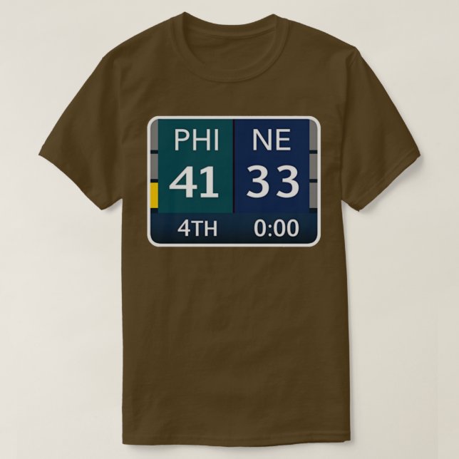 Camiseta EAGLES SUPER BOWL CHAMPS Cuadro de indicadores 413 (Diseño del anverso)