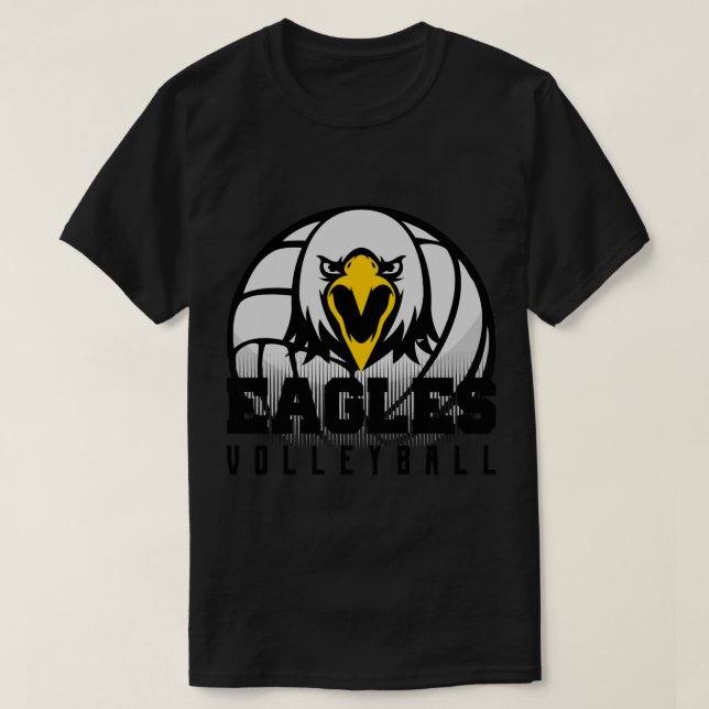 Camiseta Eagles Volleyball Mascot Logo  (Diseño del anverso)