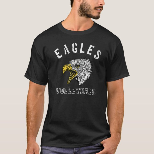 Camiseta Eagles Volleyball School Spirit Team Mascot Game N (Anverso)