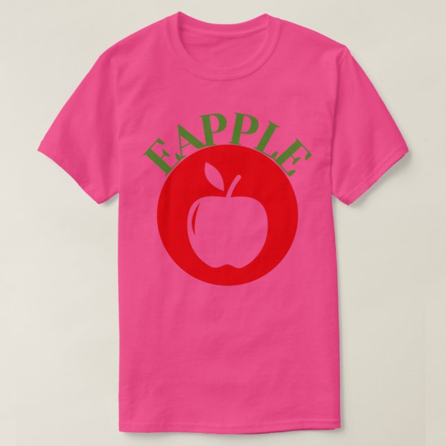 Camiseta Eapple manzana diseño humorístico vegetariano 14 (Diseño del anverso)