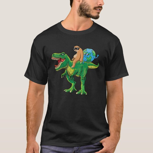 Camiseta Earth Day 2020 50th Anniversary Sloth Rex Boys (Anverso)