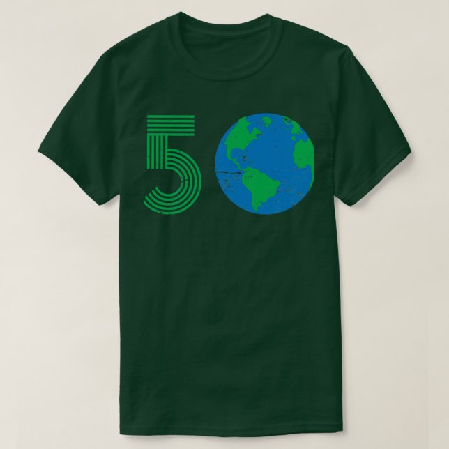 Camiseta Earth Day 50 Anniversary Climate Change (Diseño del anverso)