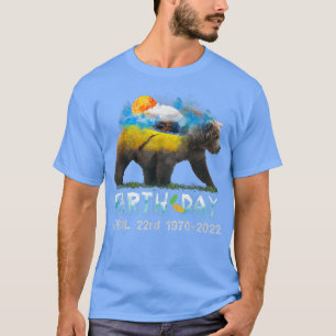 Camiseta Earth Day Anniversary Bear Forest Nature Animals