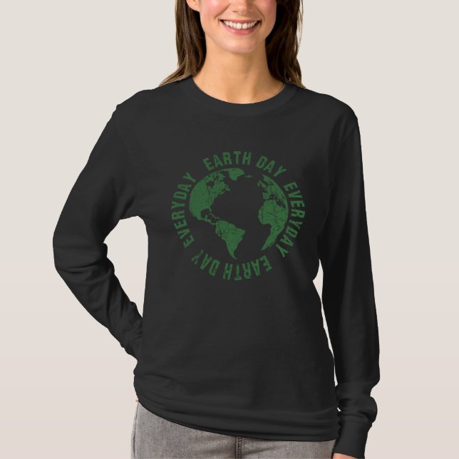 CAMISETA EARTH DAY EVERYDAY MOTHER EARTH DISTRESSED GREEN   (Anverso)