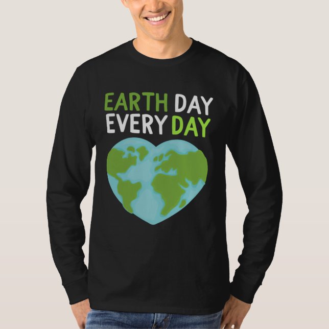 Camiseta Earth Day Everyday Rainbow Pine Tree Nature Green  (Anverso)