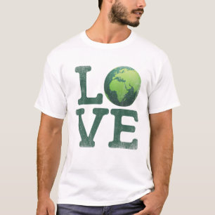 Camiseta Earth Day LOVE T Hombres Mujeres Niños Medio Ambie
