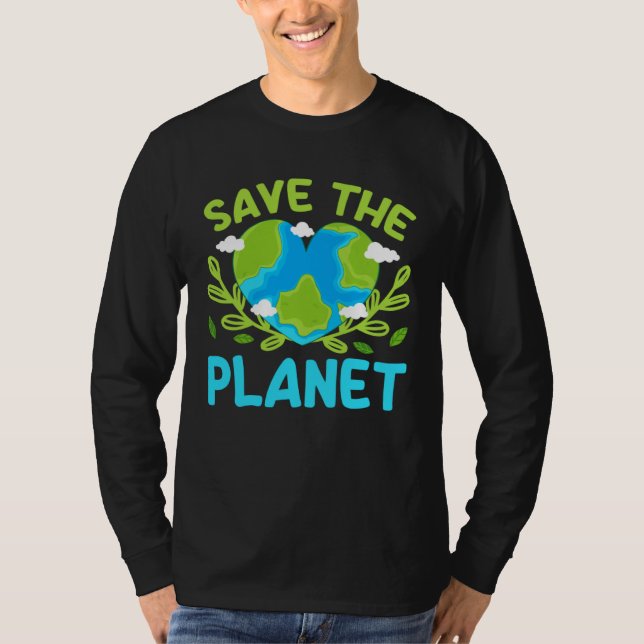 Camiseta Earth Day Planet Vegan Animals Environment Generic (Anverso)