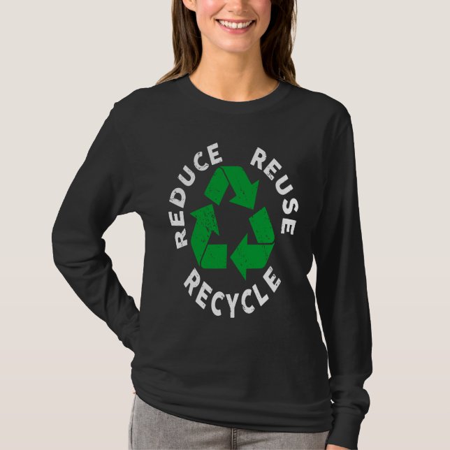 Camiseta Earth Day Reduce Reuse Recycle Awesome Recycling (Anverso)