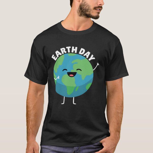 Camiseta Earth Day Smiling Planet  Mother Earth Nature (Anverso)