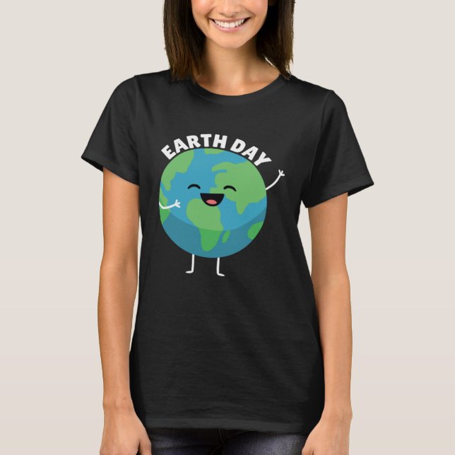 Camiseta Earth Day Smiling Planet  Mother Earth Nature (Anverso)