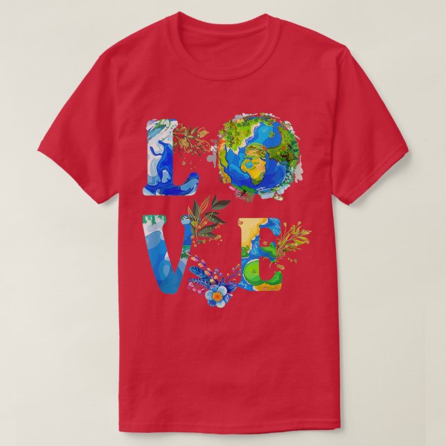 Camiseta Earth LOVE (Diseño del anverso)