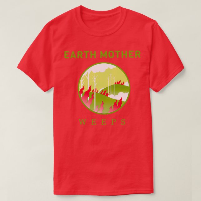 CAMISETA EARTH MOTHER WEEPS (Diseño del anverso)