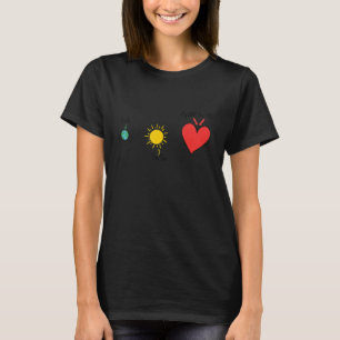 Camiseta Earth Sun My Love For You Cute Valentine
