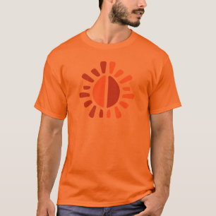Camiseta Earth Tones Boho Sun Resumen Ilustracion