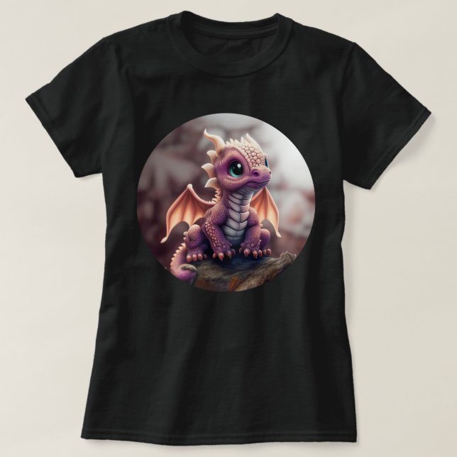 Camiseta Earth Tones Happy Baby Dragon T-Shirt (Diseño del anverso)