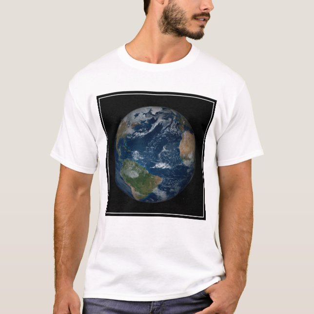 Camiseta Earth With Clouds And Sea Ice (Anverso)