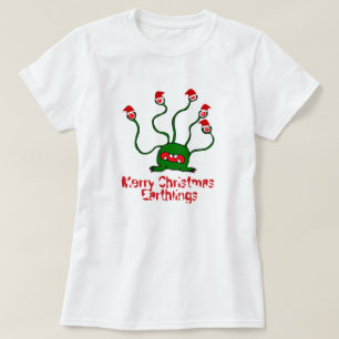 Camiseta Earthlings de las Felices Navidad