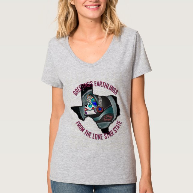 CAMISETA EARTHLINGS DE LOS SALUDOS - TEJAS (Anverso)