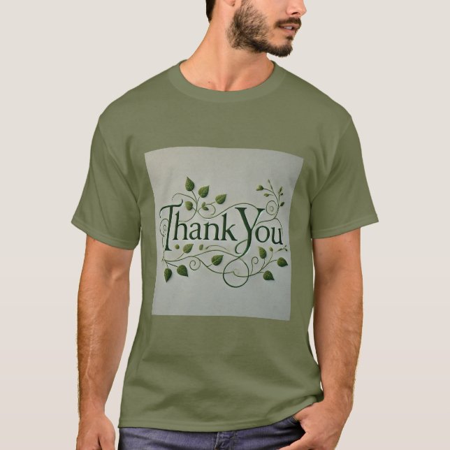 Camiseta Earthy Green Gracias Mens Tshirt (Anverso)