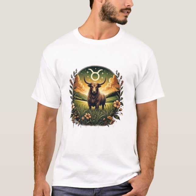 Camiseta Earthy Taurus Zodiac Design (Anverso)