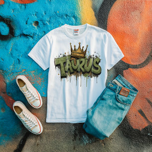 Camiseta Earthy Taurus Zodiac Graffiti Aircel con corona
