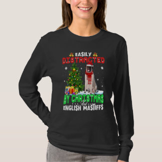 Camiseta Easily Distracted By Christmas & English Mastiffs