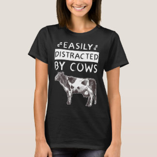 Camiseta Easily Distracted By Cows Farm Boy Amp Farm Girl