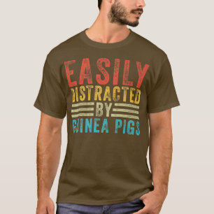 Camiseta Easily Distracted By Guinea Pigs Piggie Lover Funn