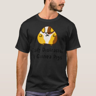 Camiseta Easily Distracted By Guinea Pigs Tshirt Piggie Lov
