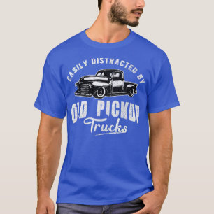Camiseta Easily Distracted By Old Pickup Square Body Trucks