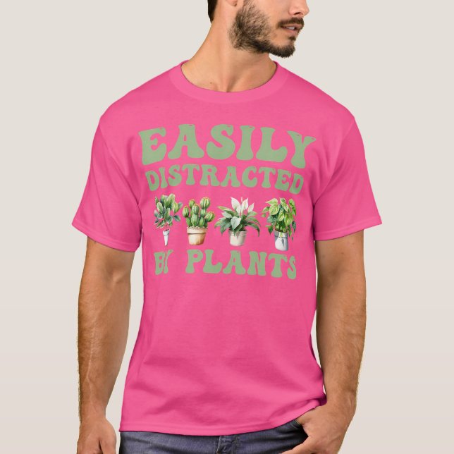 Camiseta Easily Distracted By Plants Succulent Plant Garden (Anverso)