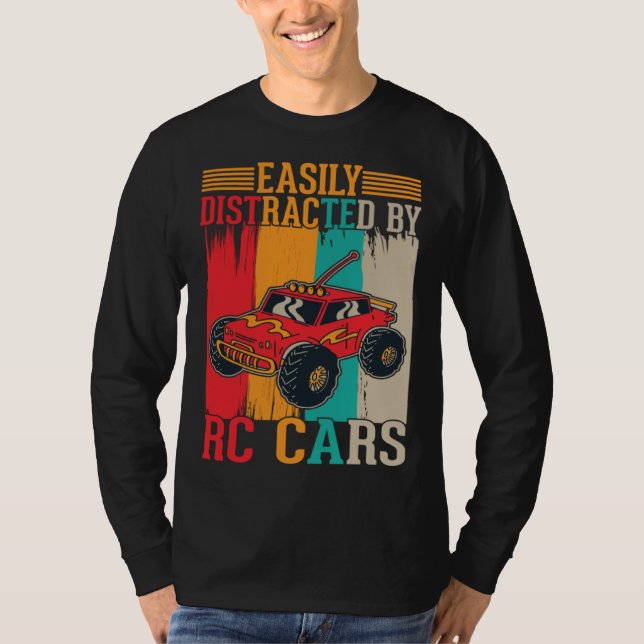 Camiseta Easily distracted by RC Cars (Anverso)