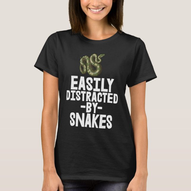 Camiseta Easily Distracted By Snake Python SlitheringSnake (Anverso)