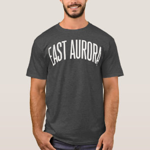Camiseta East Aurora New York Text College Tipo de universi