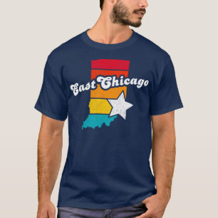 Camiseta East Chicago Indiana Vintage Distresres Souvenir 1